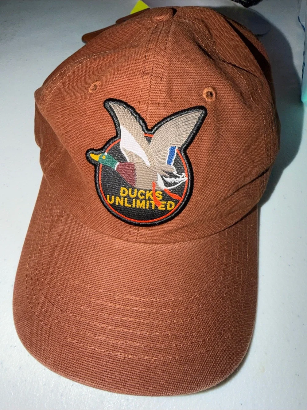 Ducks Unlimited Men's Brown Cotton Duck Patch Cap